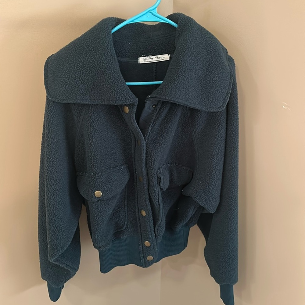 We the Free forest green teddy jacket size small